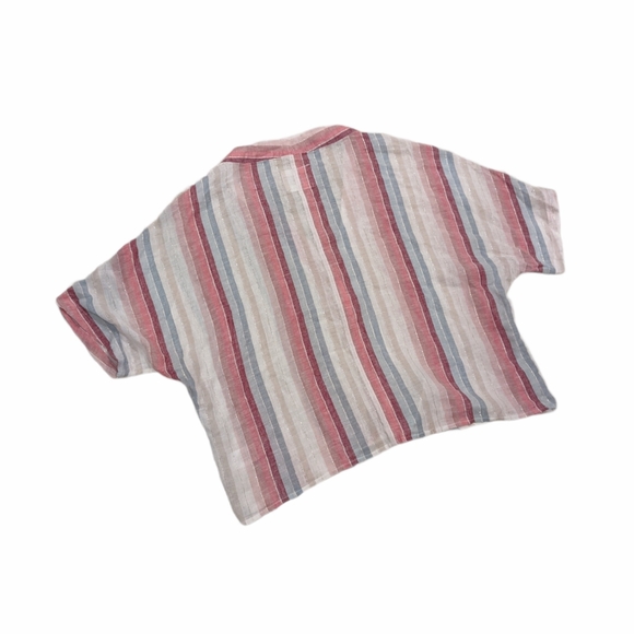 Rails Thea Metallic Tropic Strip Tie-Front Top XS - Picture 6 of 10